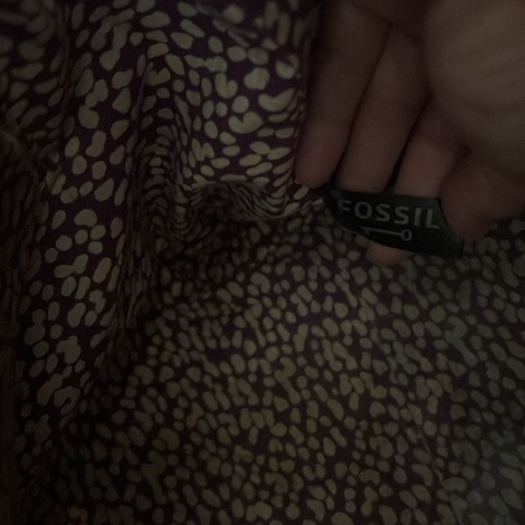 Fossil Black Tote with Multicolor Pattern - Picture 8 of 12